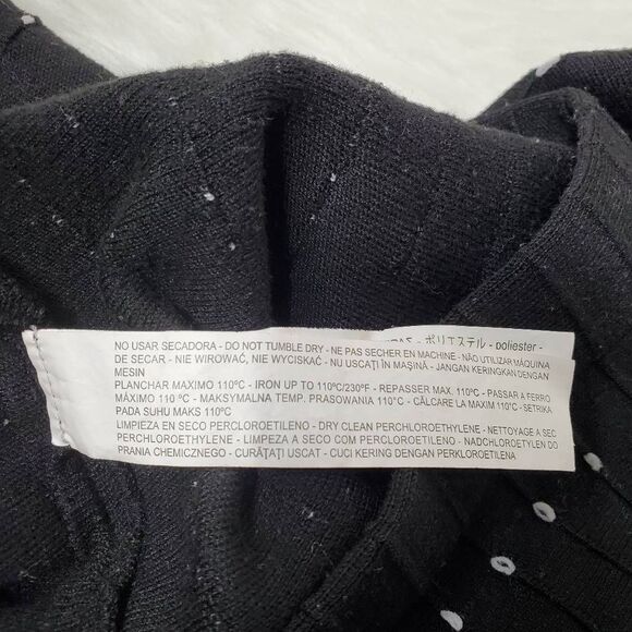 ZARA Basic circle skirt in black with white dots size M - Picture 8 of 8